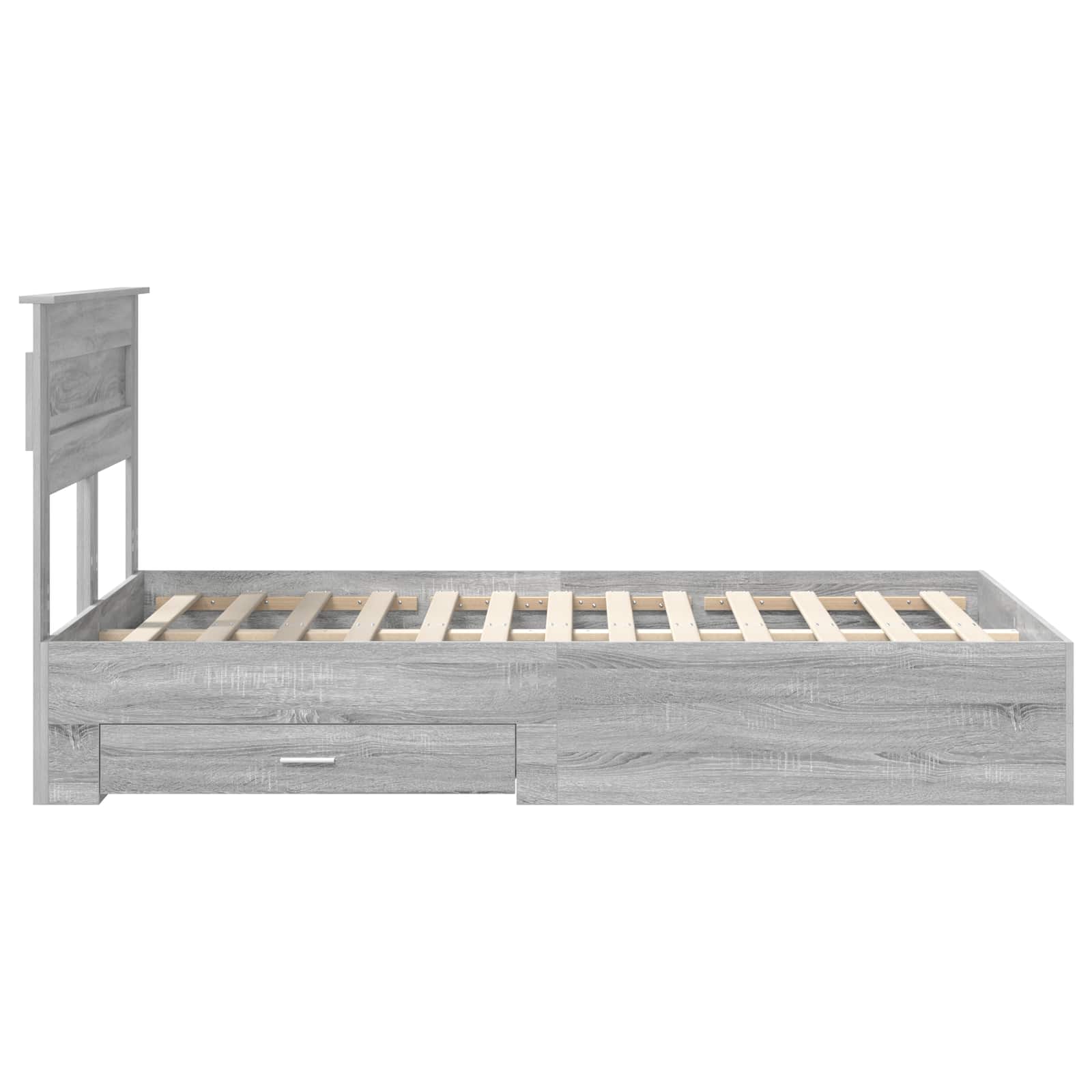 Struttura del letto con testiera Grigio Sonoma 120 x 190 cm | homemem39