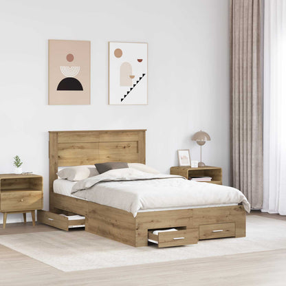 Struttura del letto Rovere artigianale 120 x 190 cm | homemem39