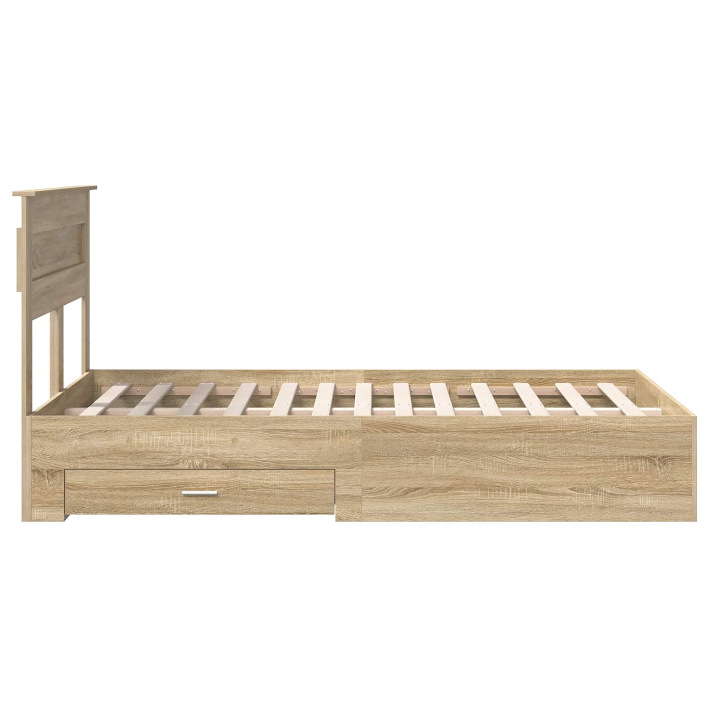 Struttura del letto con testiera Rovere Sonoma 120 x 200 cm | homemem39