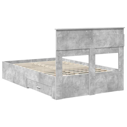Struttura del letto con testiera Grigio cemento 120 x 200 cm | homemem39