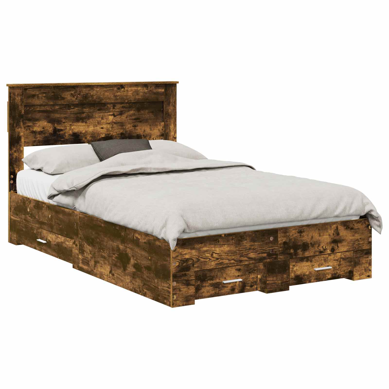 Struttura del letto Rovere fumé 120 x 200 cm Legno multistrato | homemem39