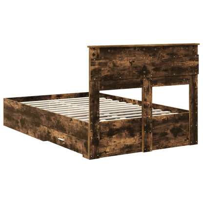 Struttura del letto Rovere fumé 120 x 200 cm Legno multistrato | homemem39