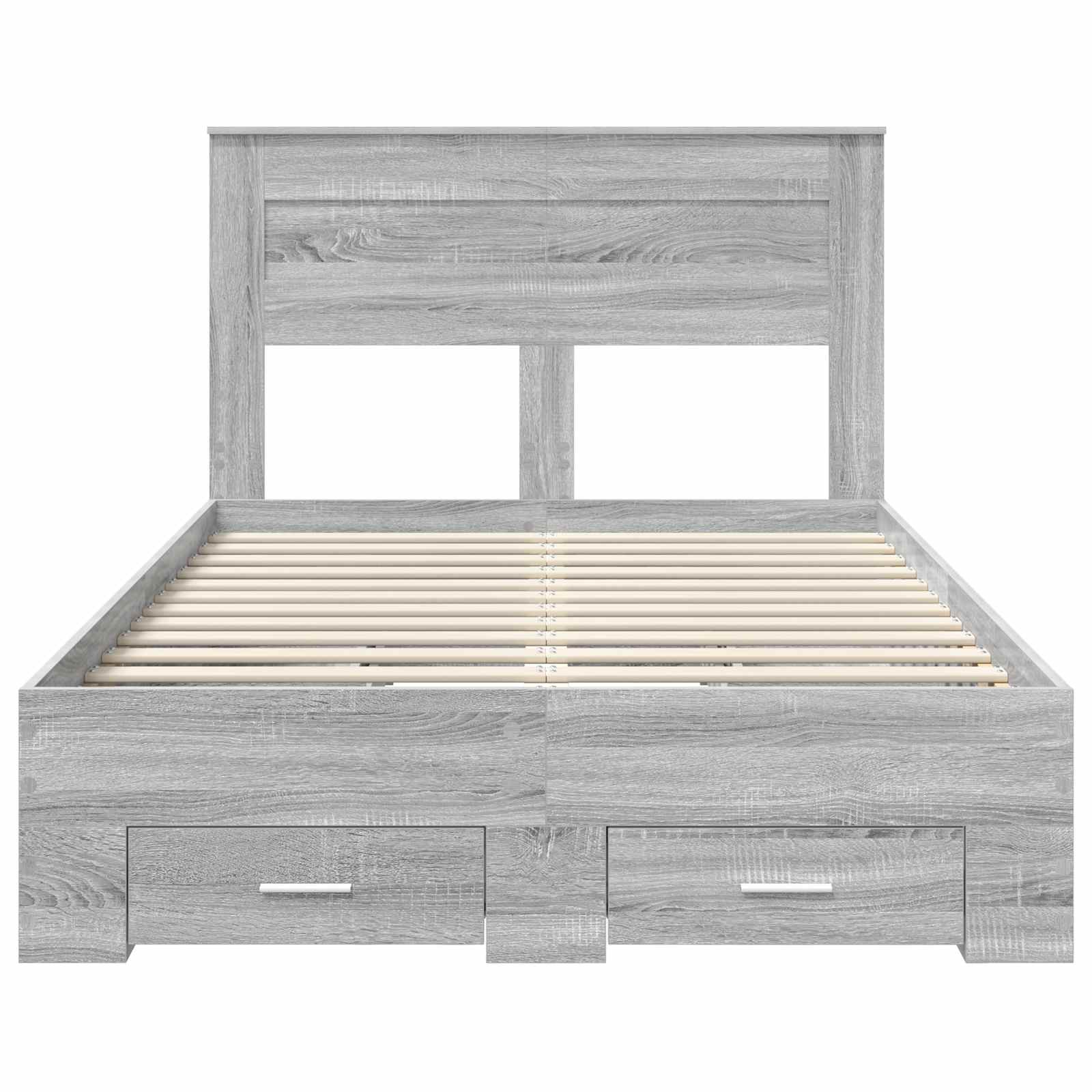Struttura del letto con testiera Grigio Sonoma 120 x 200 cm | homemem39