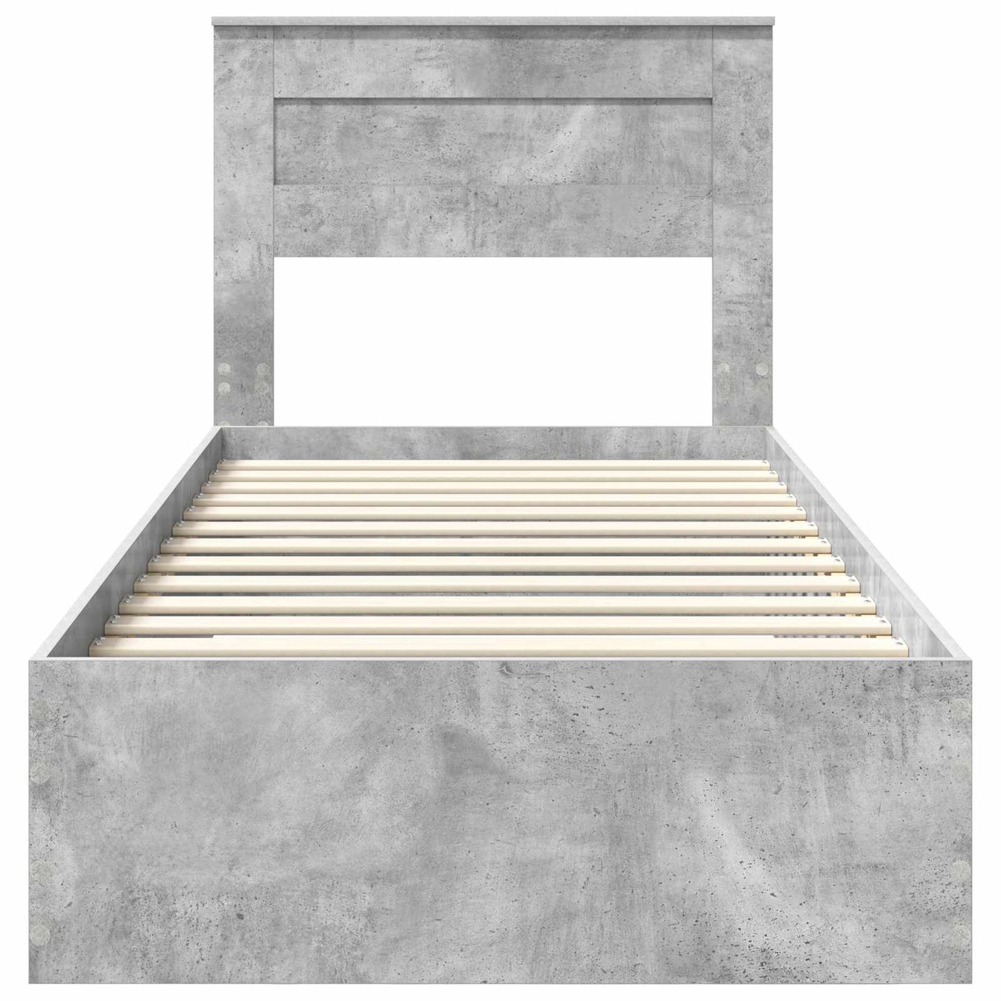 Struttura del letto con testiera Grigio cemento 100 x 200 cm | homemem39