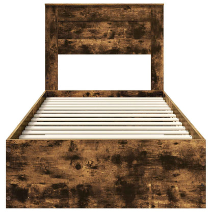 Struttura del letto Rovere fumé 100 x 200 cm Legno multistrato | homemem39