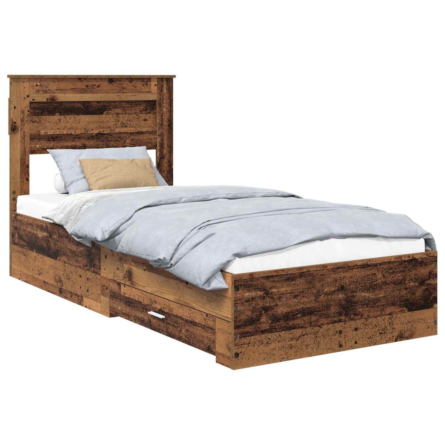 Struttura del letto con testiera Legno vecchio 100 x 200 cm | homemem39
