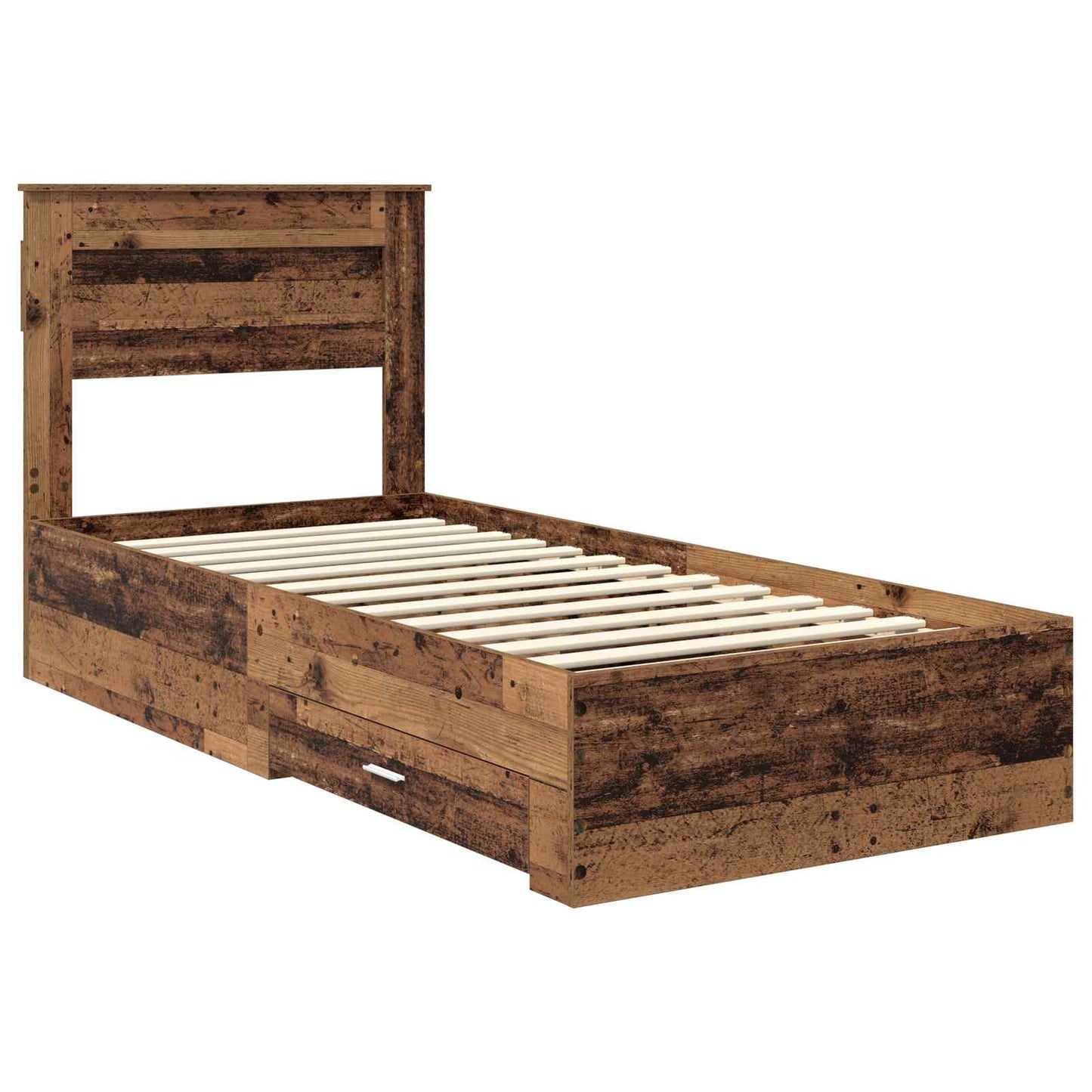 Struttura del letto con testiera Legno vecchio 100 x 200 cm | homemem39