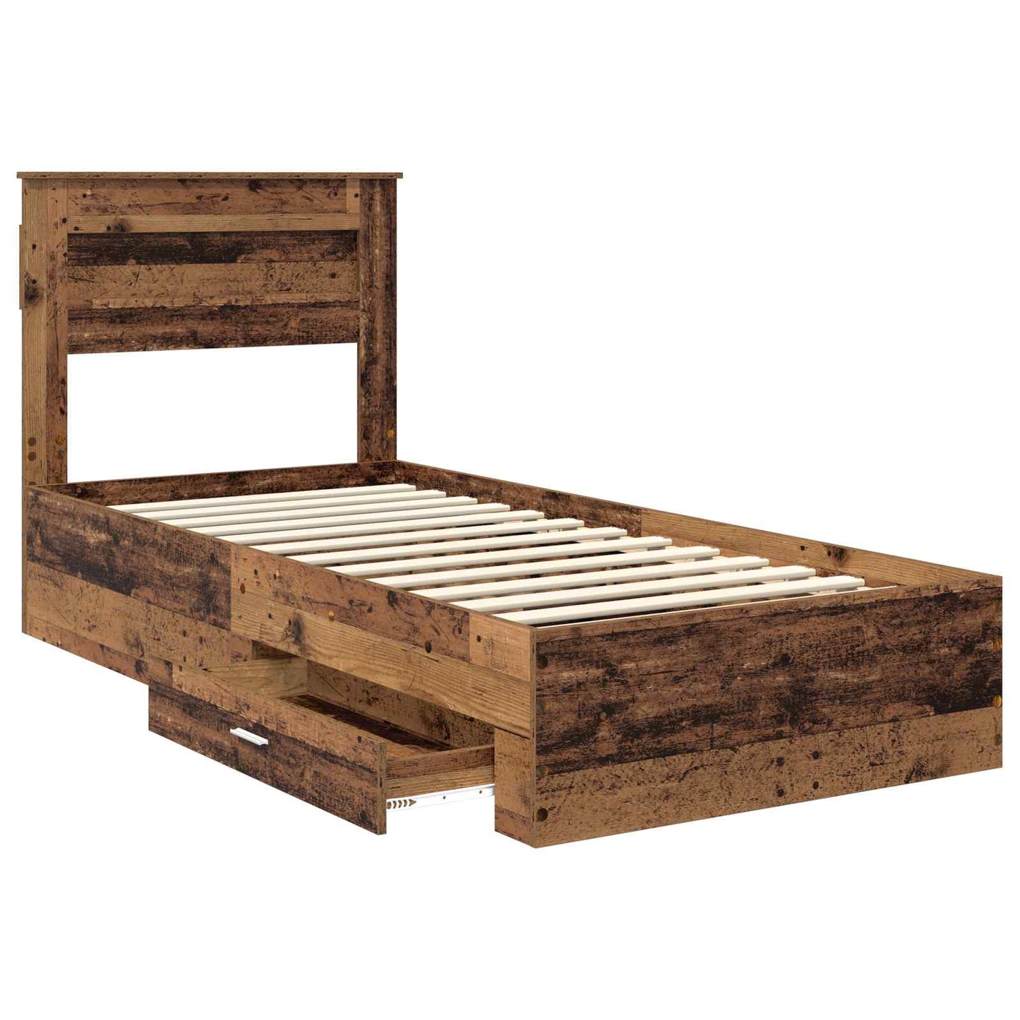 Struttura del letto con testiera Legno vecchio 100 x 200 cm | homemem39