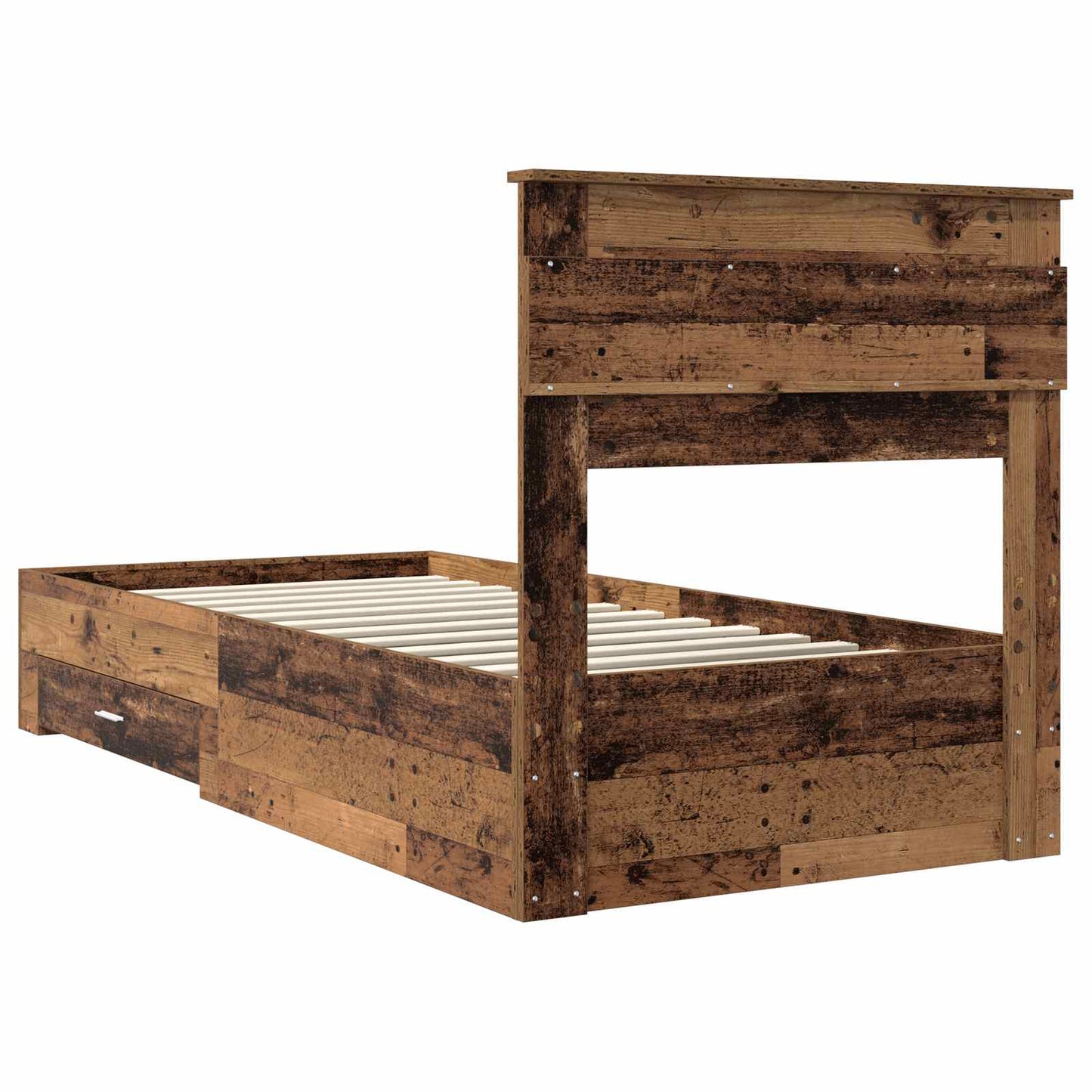 Struttura del letto con testiera Legno vecchio 100 x 200 cm | homemem39