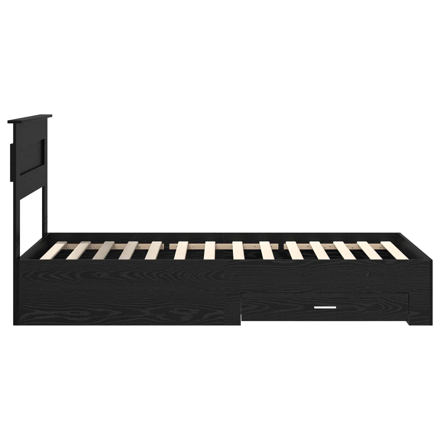 Struttura del letto Rovere Nero 90 x 190 cm Legno multistrato