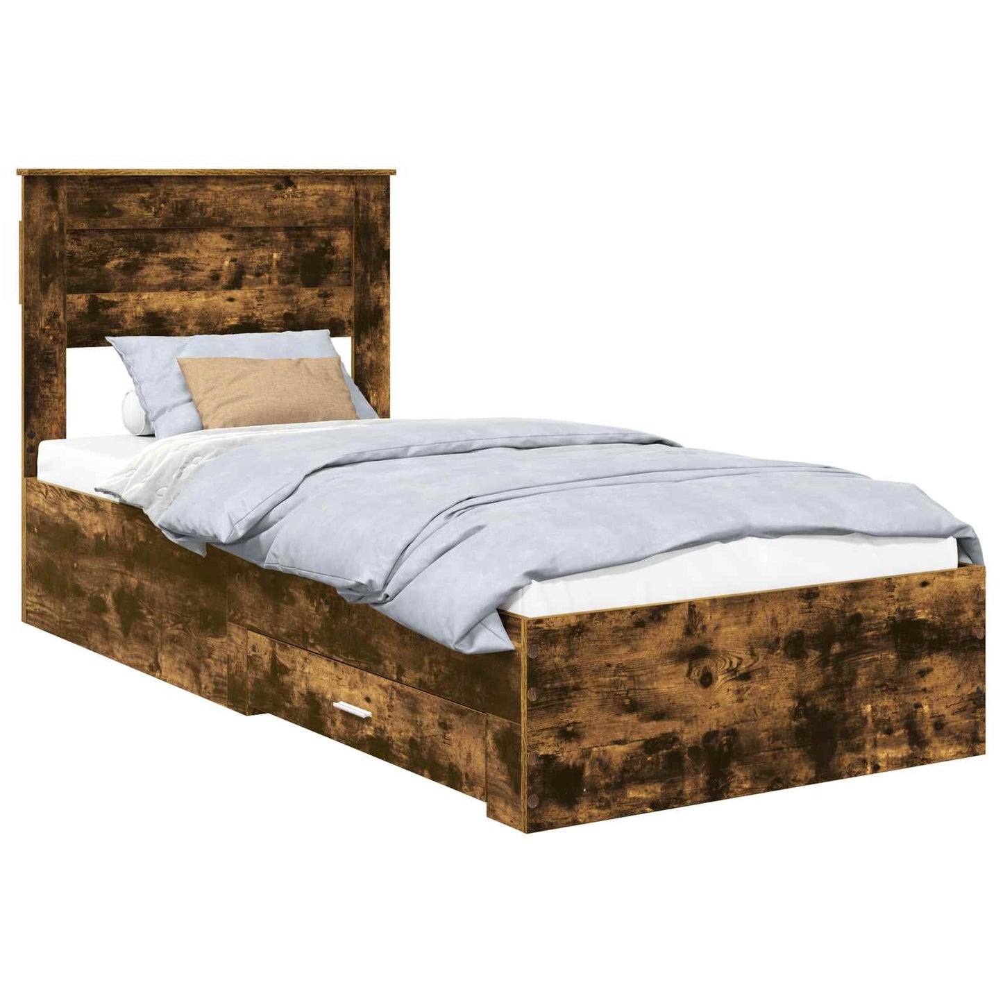 Struttura del letto Rovere fumé 90 x 190 cm Legno multistrato | homemem39