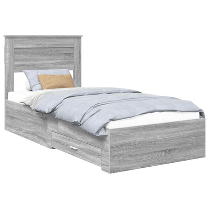 Struttura del letto Grigio Sonoma 90 x 190 cm Legno multistrato | homemem39