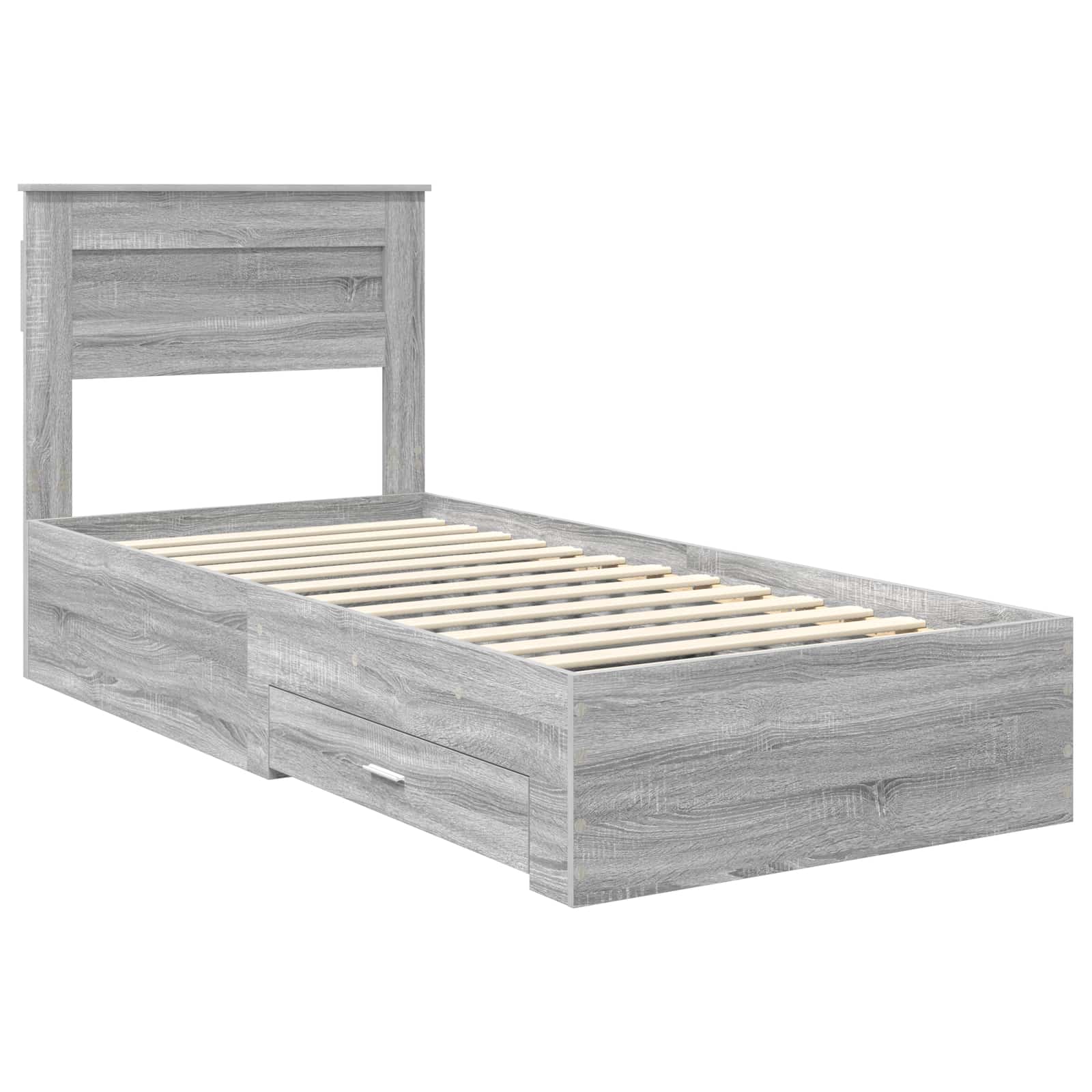 Struttura del letto Grigio Sonoma 90 x 190 cm Legno multistrato | homemem39