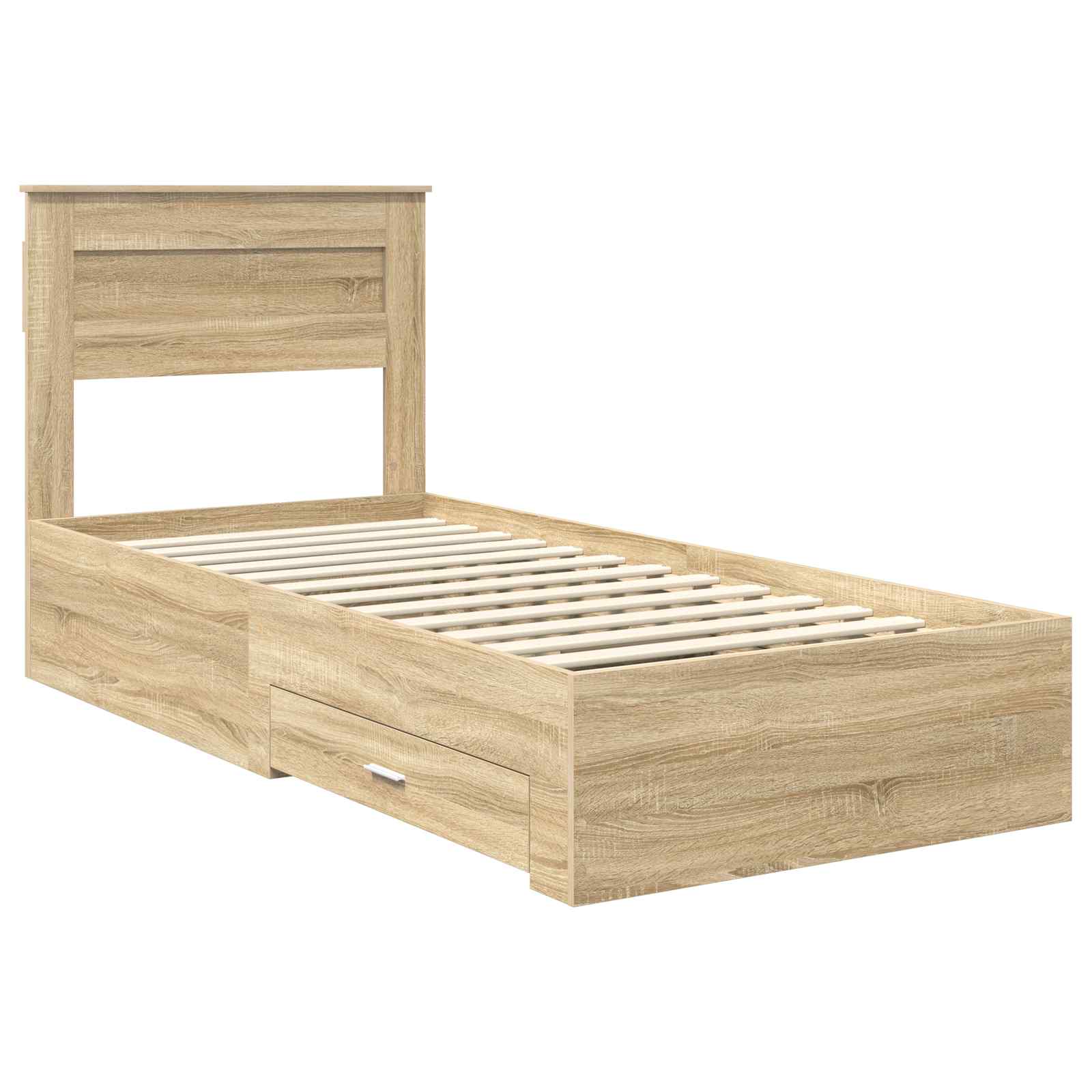 Struttura del letto Rovere Sonoma 90 x 200 cm Legno multistrato | homemem39