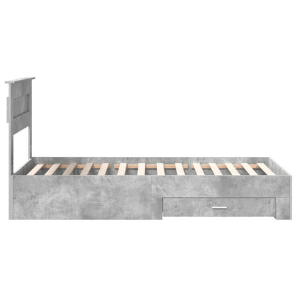 Struttura del letto con testiera Grigio cemento 90 x 200 cm | homemem39