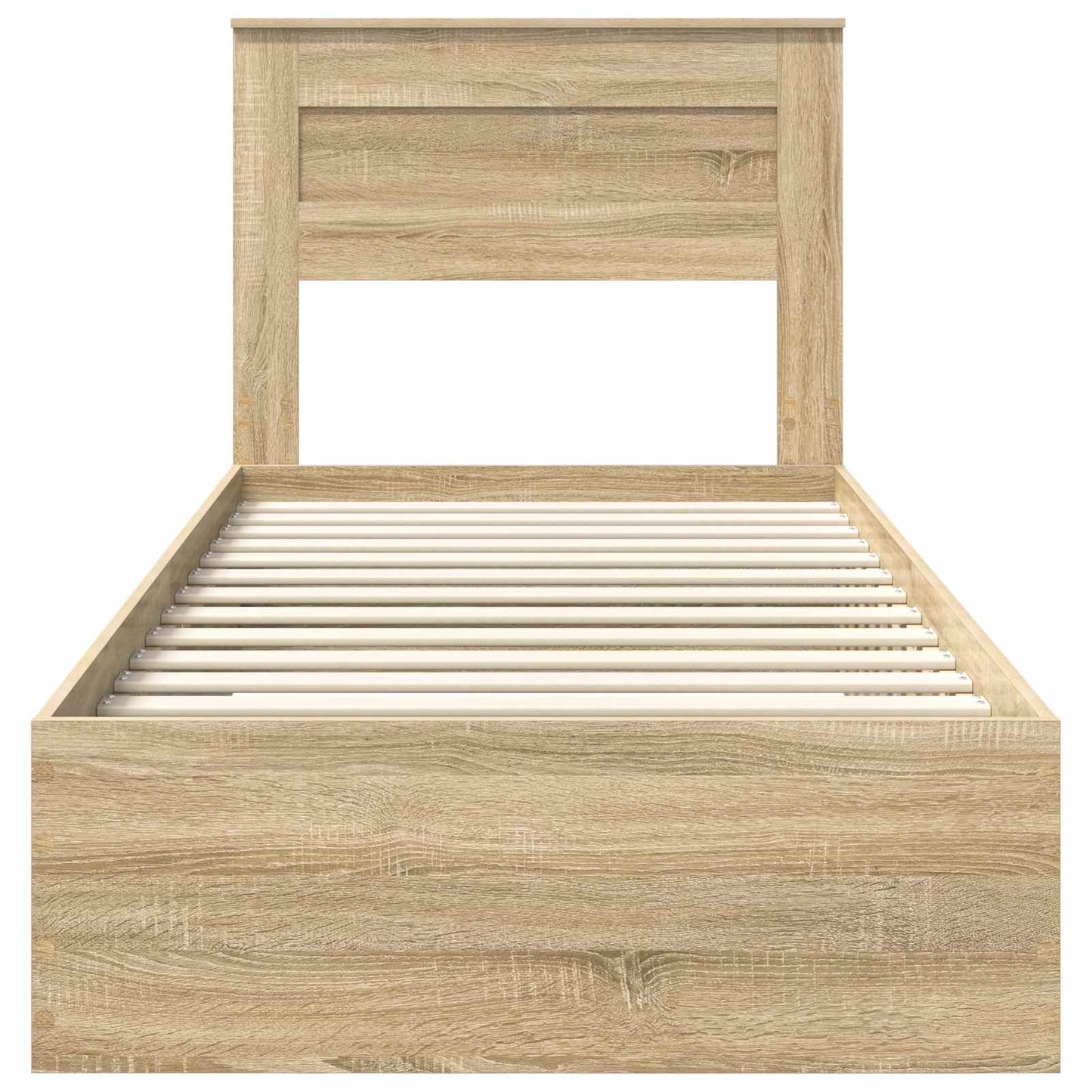 Struttura del letto Rovere Sonoma e Argento 75 x 190 cm | homemem39