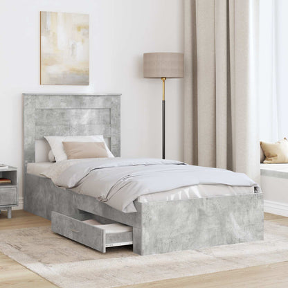 Struttura del letto Grigio Certo e Argento 75 x 190 cm | homemem39