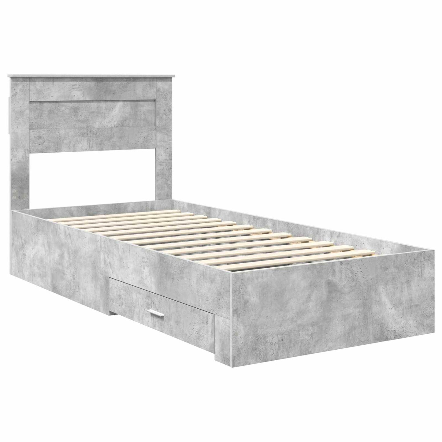 Struttura del letto Grigio Certo e Argento 75 x 190 cm | homemem39