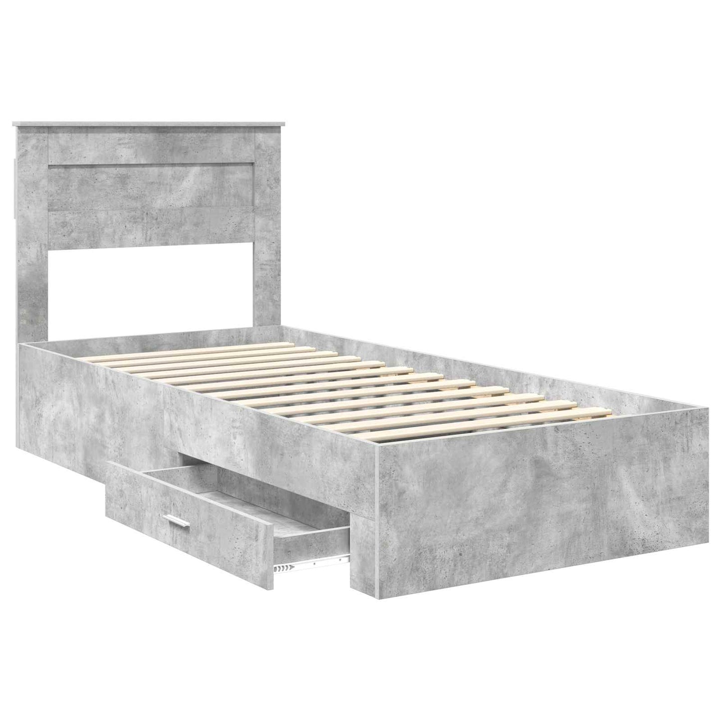 Struttura del letto Grigio Certo e Argento 75 x 190 cm | homemem39