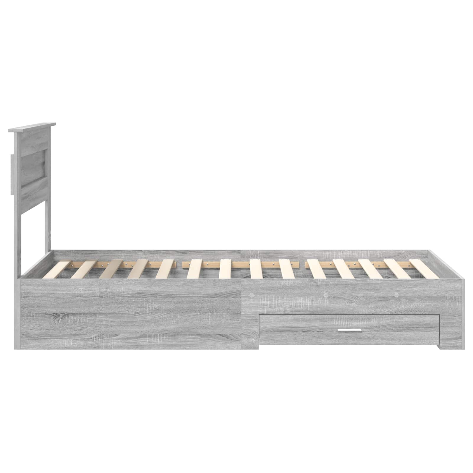 Struttura del letto Grigio Sonoma e Argento 75 x 190 cm | homemem39