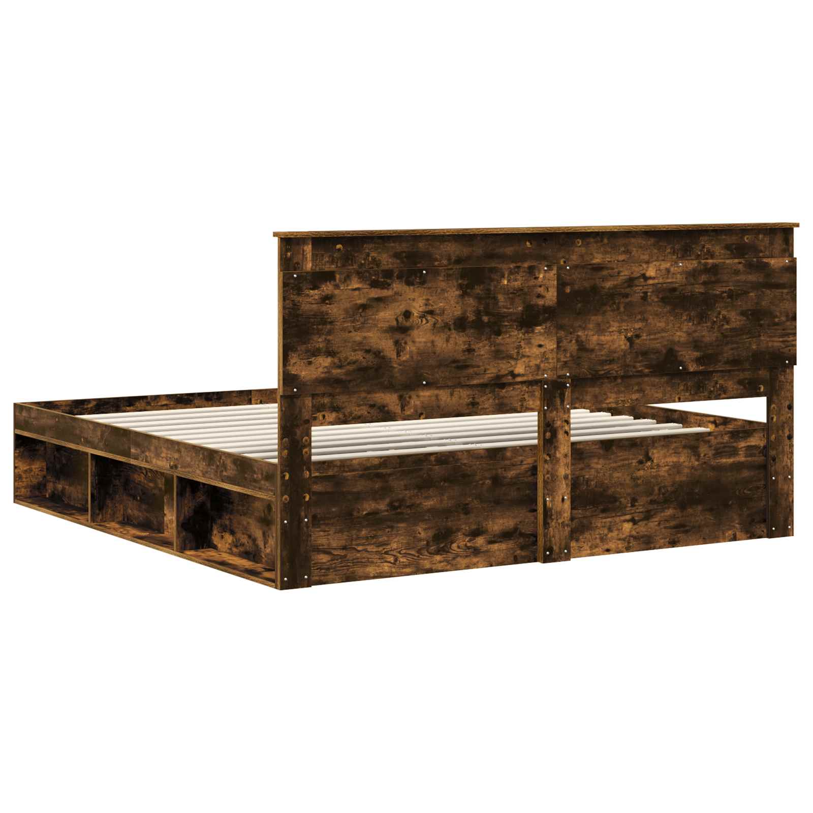 Struttura del letto Rovere fumé 200 x 200 cm Pino massello | homemem39