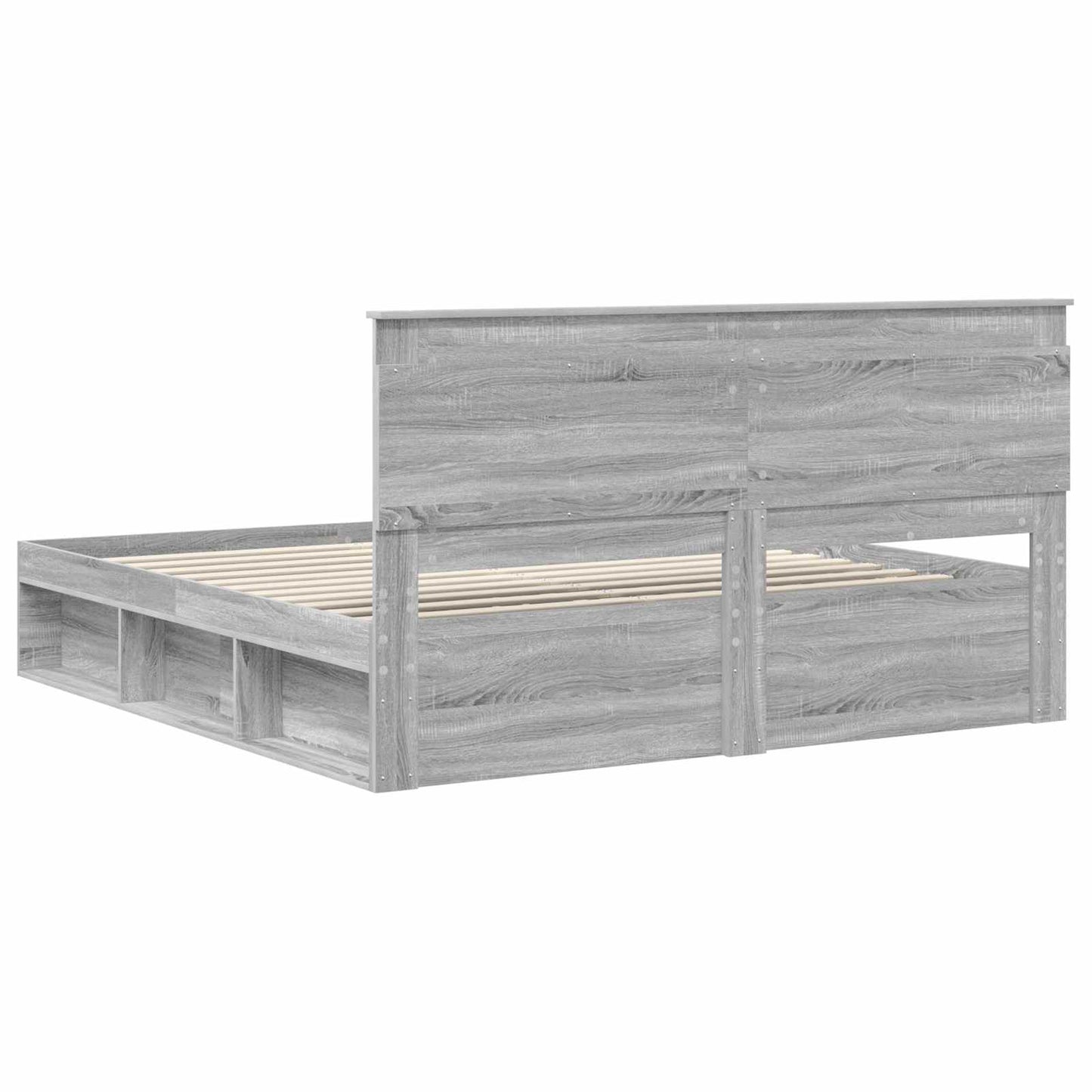 Struttura del letto Grigio Sonoma 200 x 200 cm Pino massello | homemem39