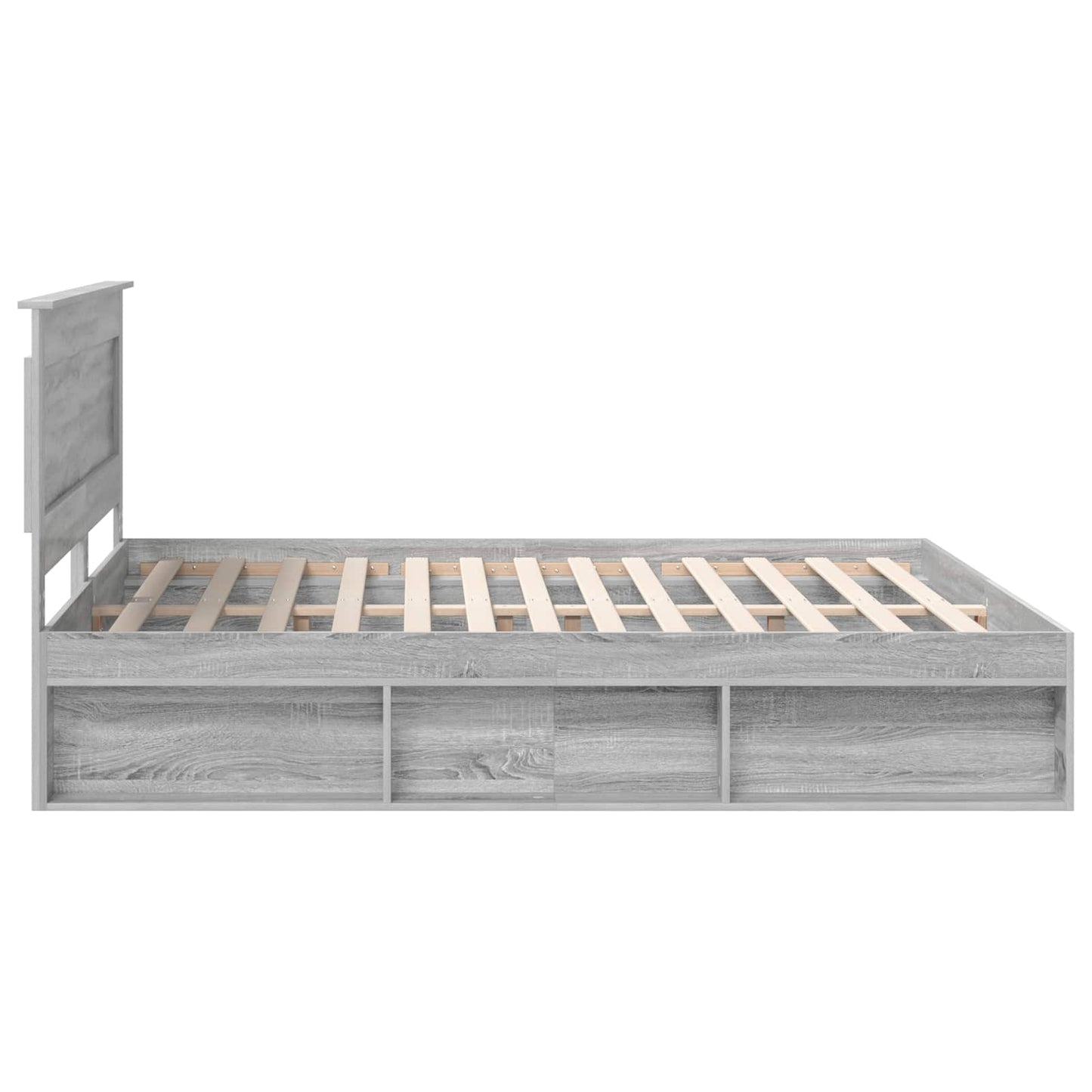 Struttura del letto Grigio Sonoma 200 x 200 cm Pino massello | homemem39