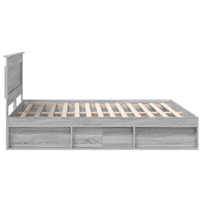 Struttura del letto Grigio Sonoma 200 x 200 cm Pino massello | homemem39