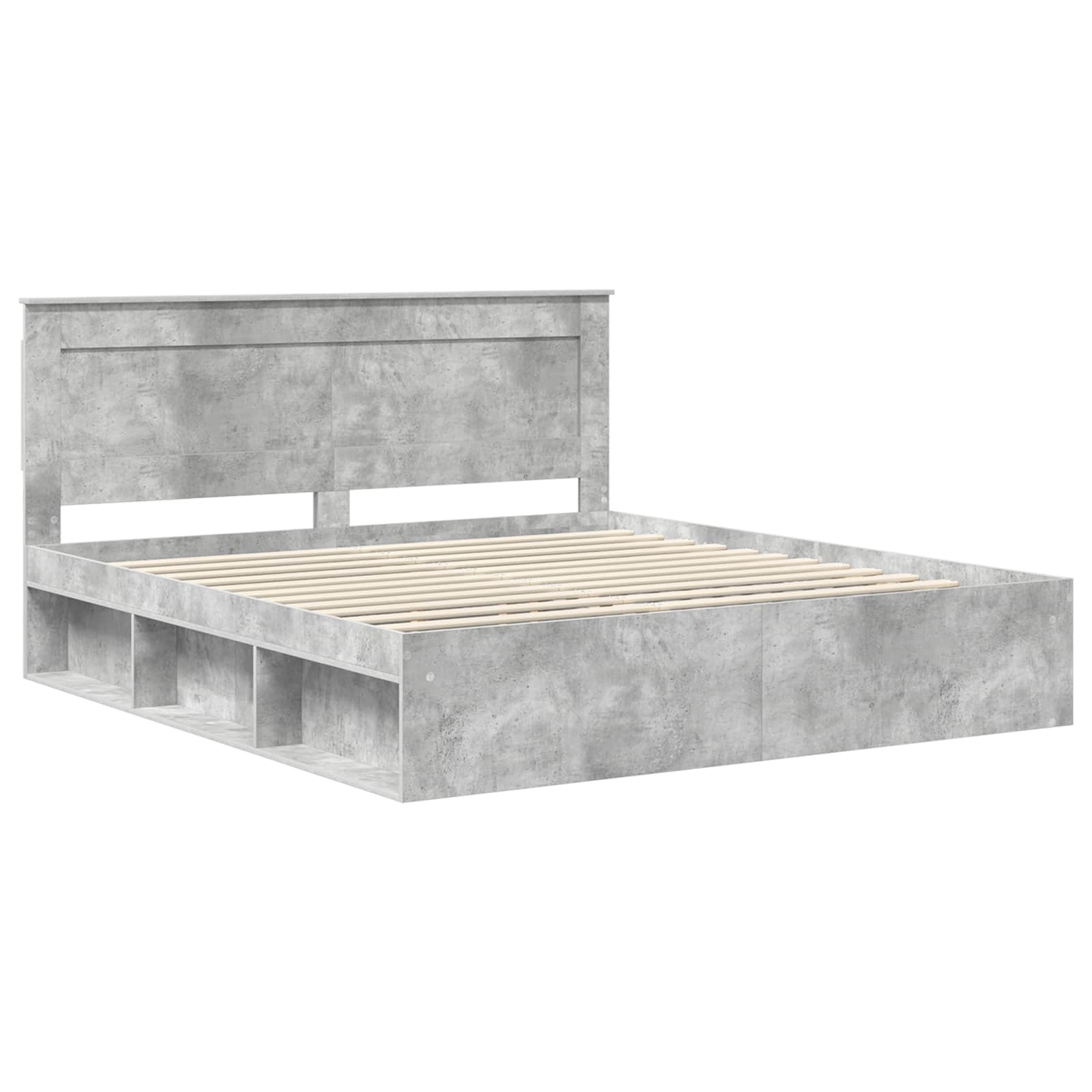 Struttura del letto Calcestruzzo 180 x 200 cm Pino massello | homemem39