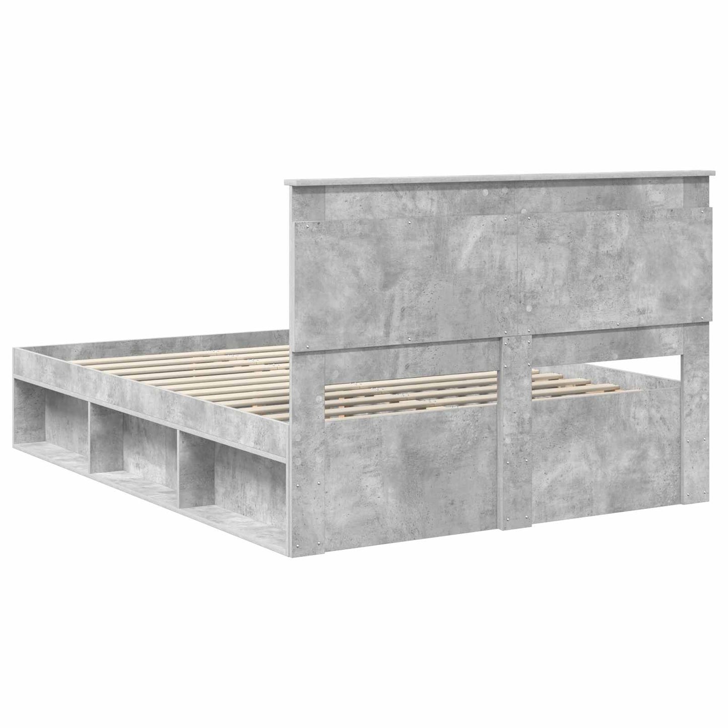 Struttura del letto Calcestruzzo 160 x 200 cm Pino massello | homemem39