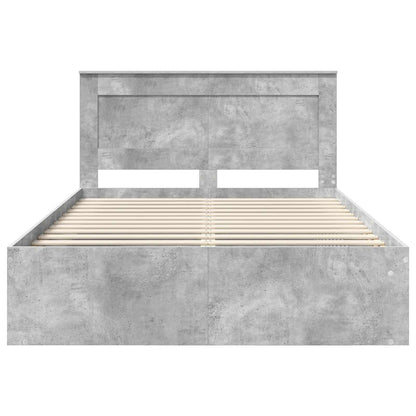 Struttura del letto Calcestruzzo 160 x 200 cm Pino massello | homemem39