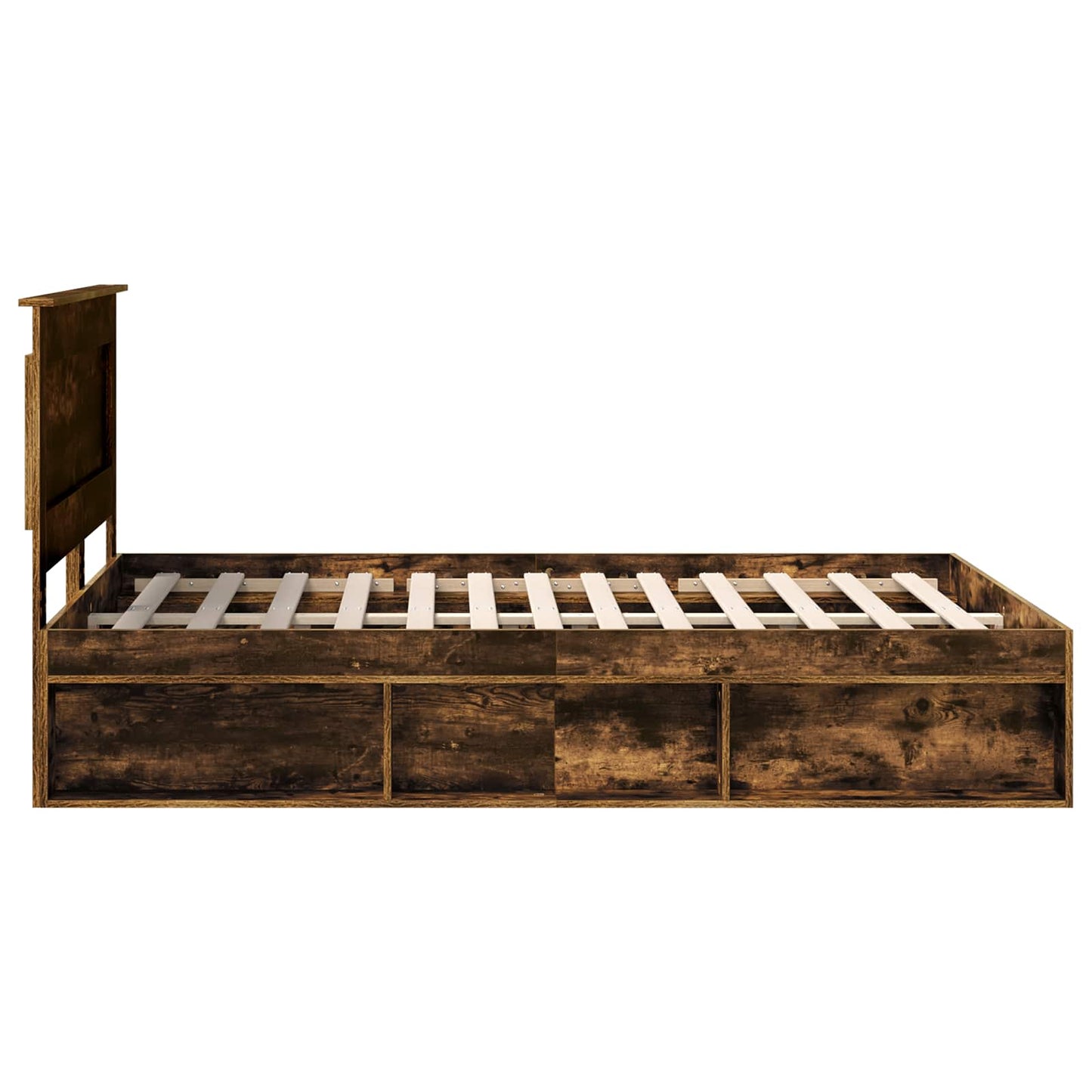 Struttura del letto Rovere fumé 150 x 200 cm Pino massello | homemem39