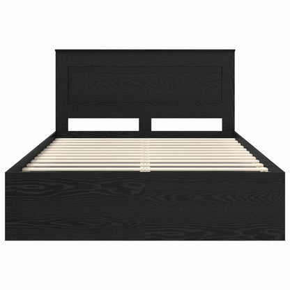 Struttura del letto Nero 140 x 190 cm Pino massello | homemem39