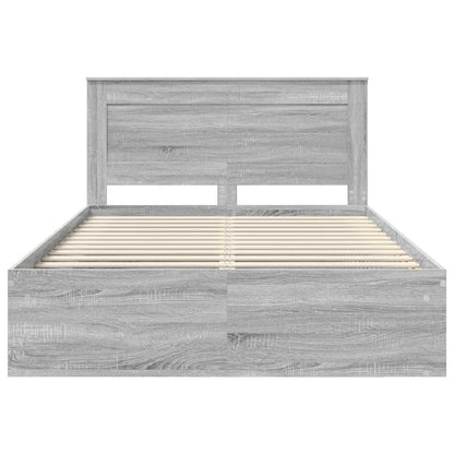 Struttura del letto Grigio Sonoma 140 x 190 cm Pino massello | homemem39