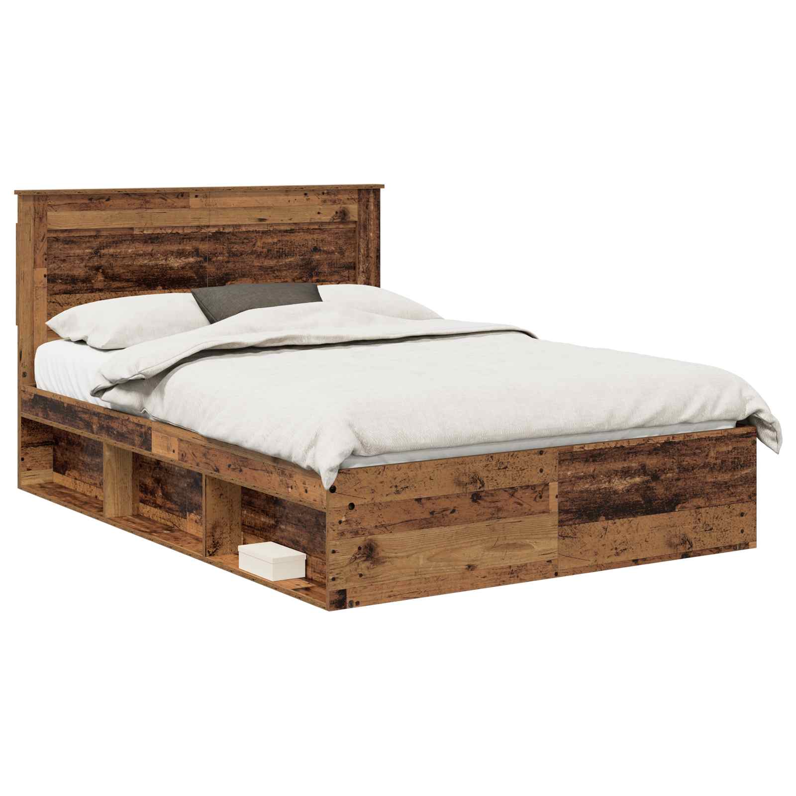 Struttura del letto Legno vecchio 140 x 190 cm Pino massello | homemem39