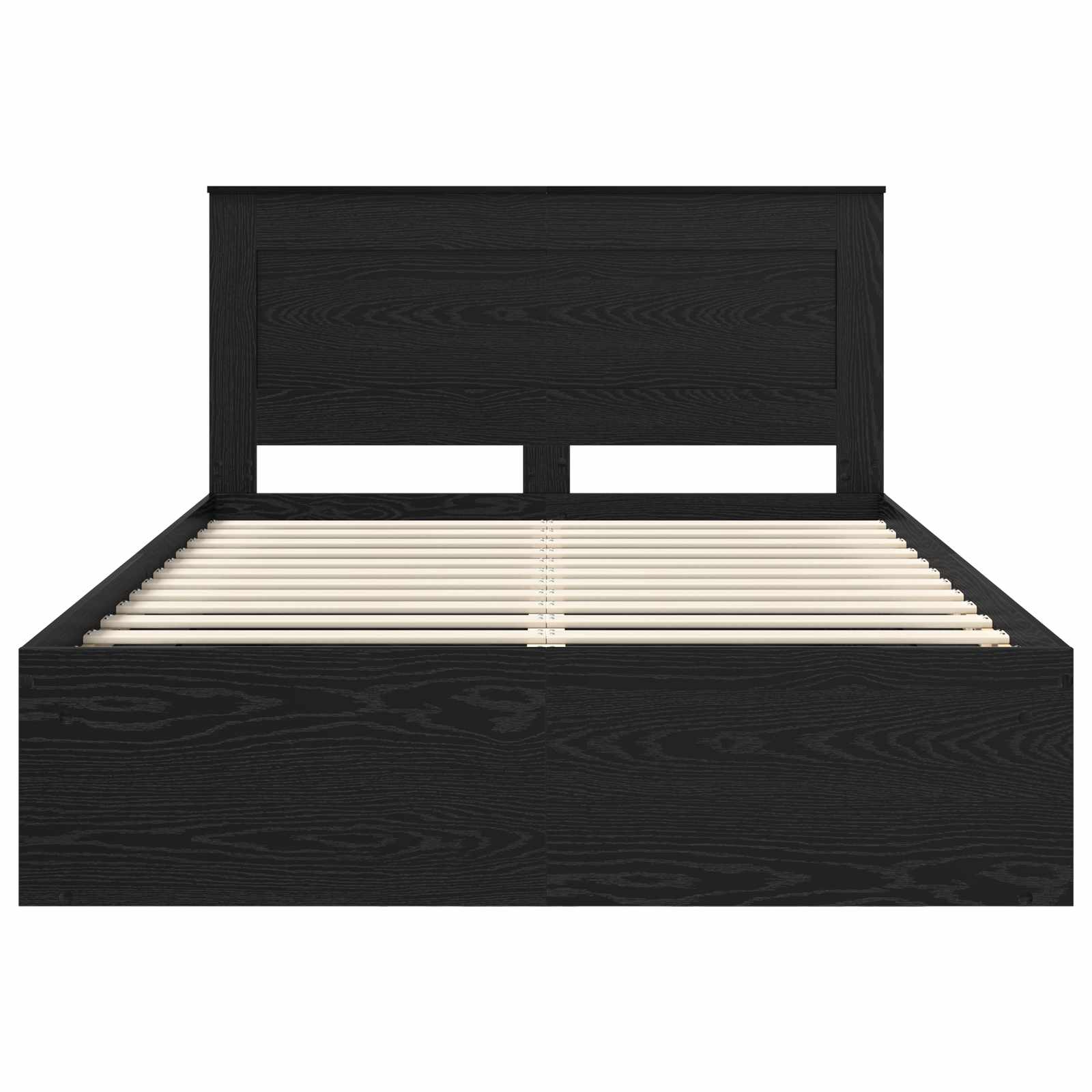 Struttura del letto Nero 140 x 190 cm Pino massello | homemem39