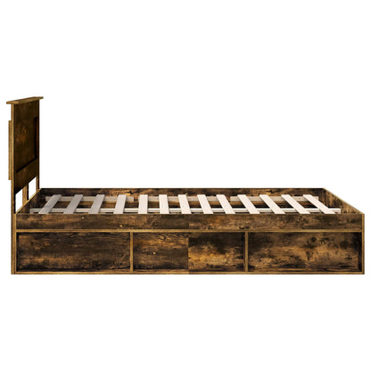 Struttura del letto Rovere fumé 140 x 200 cm Pino massello | homemem39