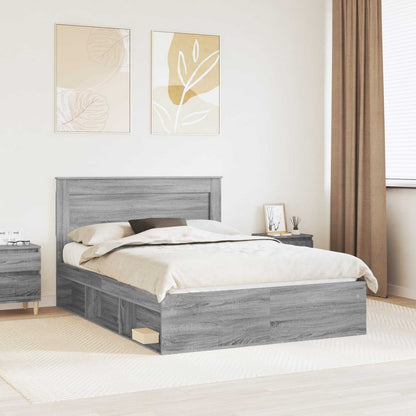 Struttura del letto Grigio Sonoma 140 x 200 cm Pino massello