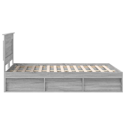 Struttura del letto Grigio Sonoma 140 x 200 cm Pino massello | homemem39