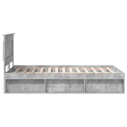Struttura del letto Grigio Concretè 135 x 190 cm Pino massello | homemem39