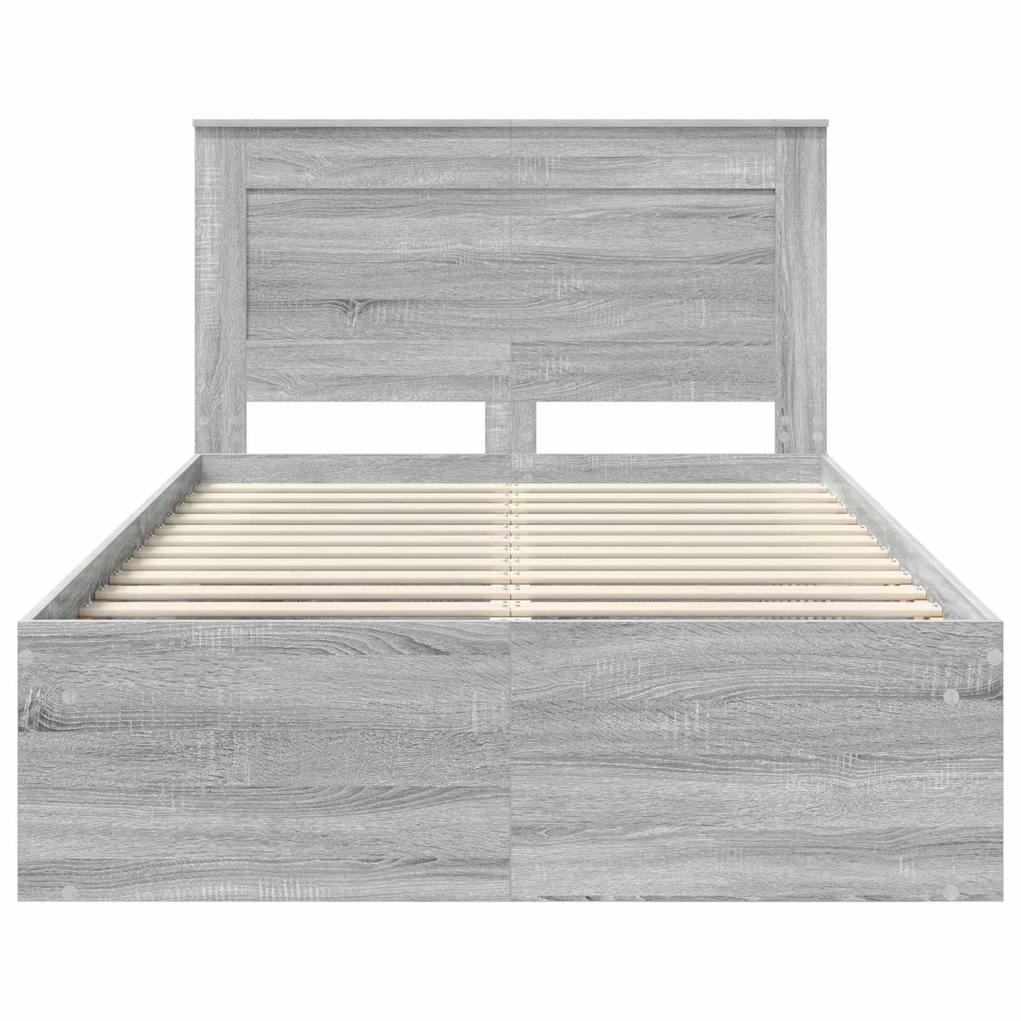 Struttura del letto Grigio Sonoma 135 x 190 cm Pino massello | homemem39