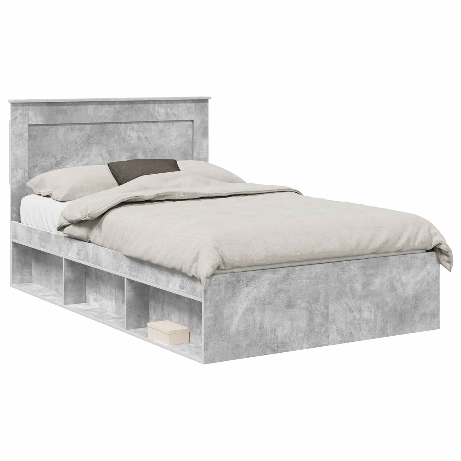 Struttura del letto Calcestruzzo 120 x 190 cm Pino massello | homemem39