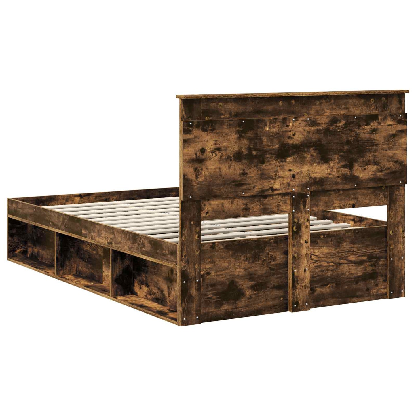 Struttura del letto Rovere fumé 120 x 190 cm Pino massello | homemem39