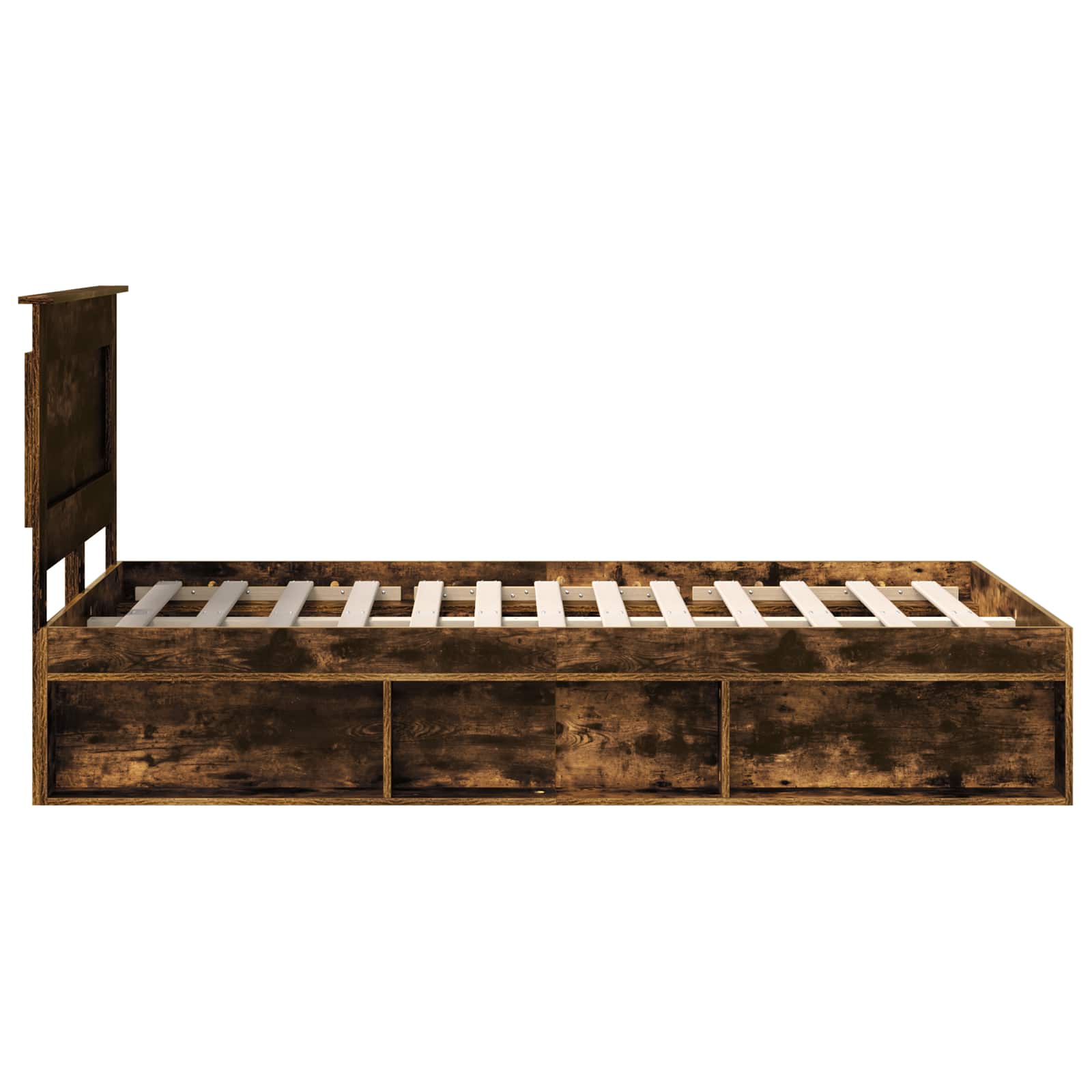 Struttura del letto Rovere fumé 120 x 190 cm Pino massello | homemem39
