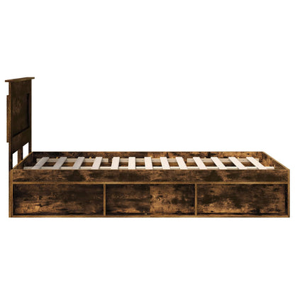 Struttura del letto Rovere fumé 120 x 190 cm Pino massello | homemem39