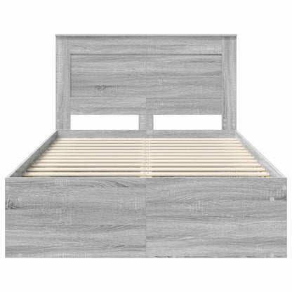 Struttura del letto Grigio Sonoma 120 x 190 cm Pino massello | homemem39