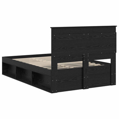 Struttura del letto Nero 120 x 190 cm Pino massello | homemem39