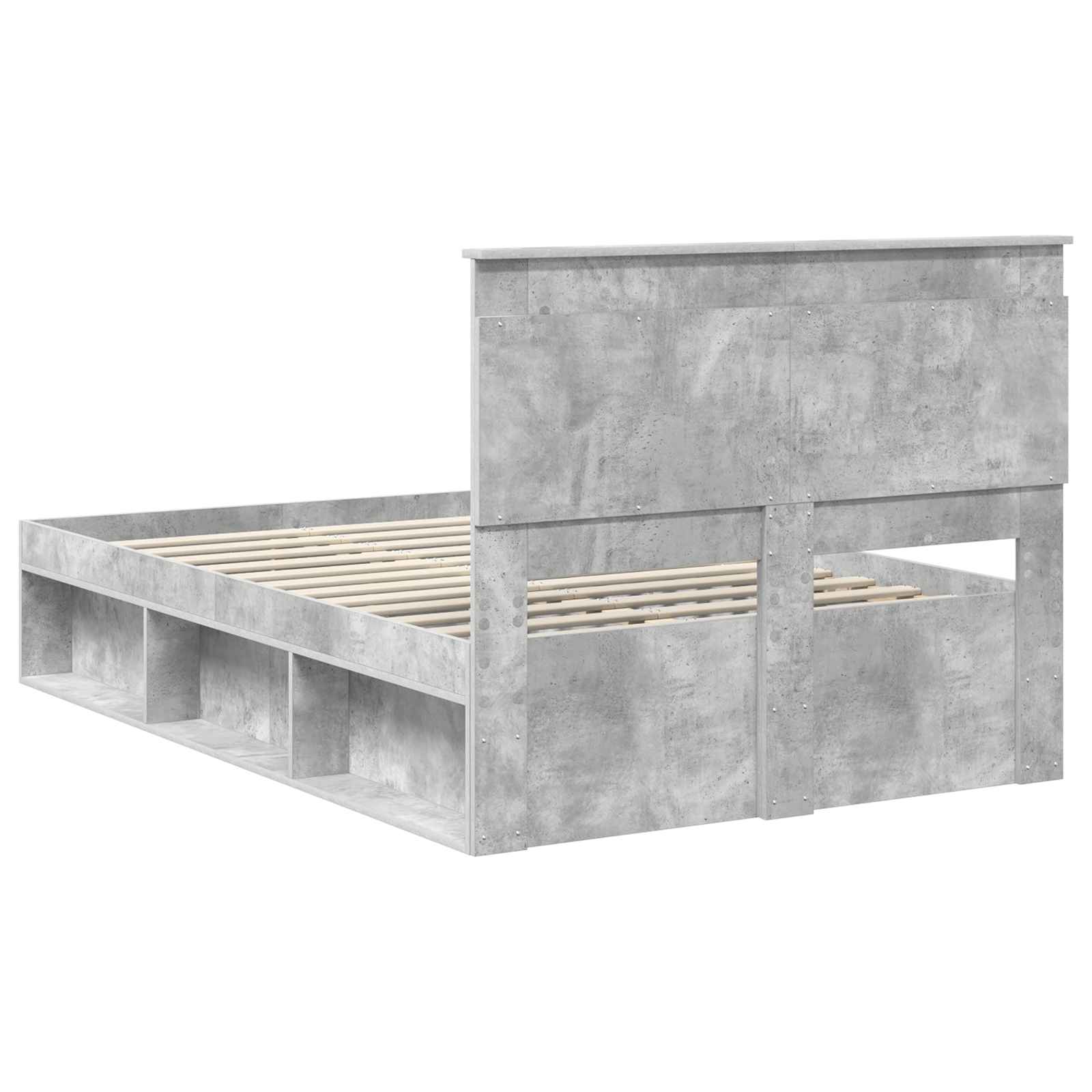 Struttura del letto Calcestruzzo 120 x 200 cm Pino massello | homemem39