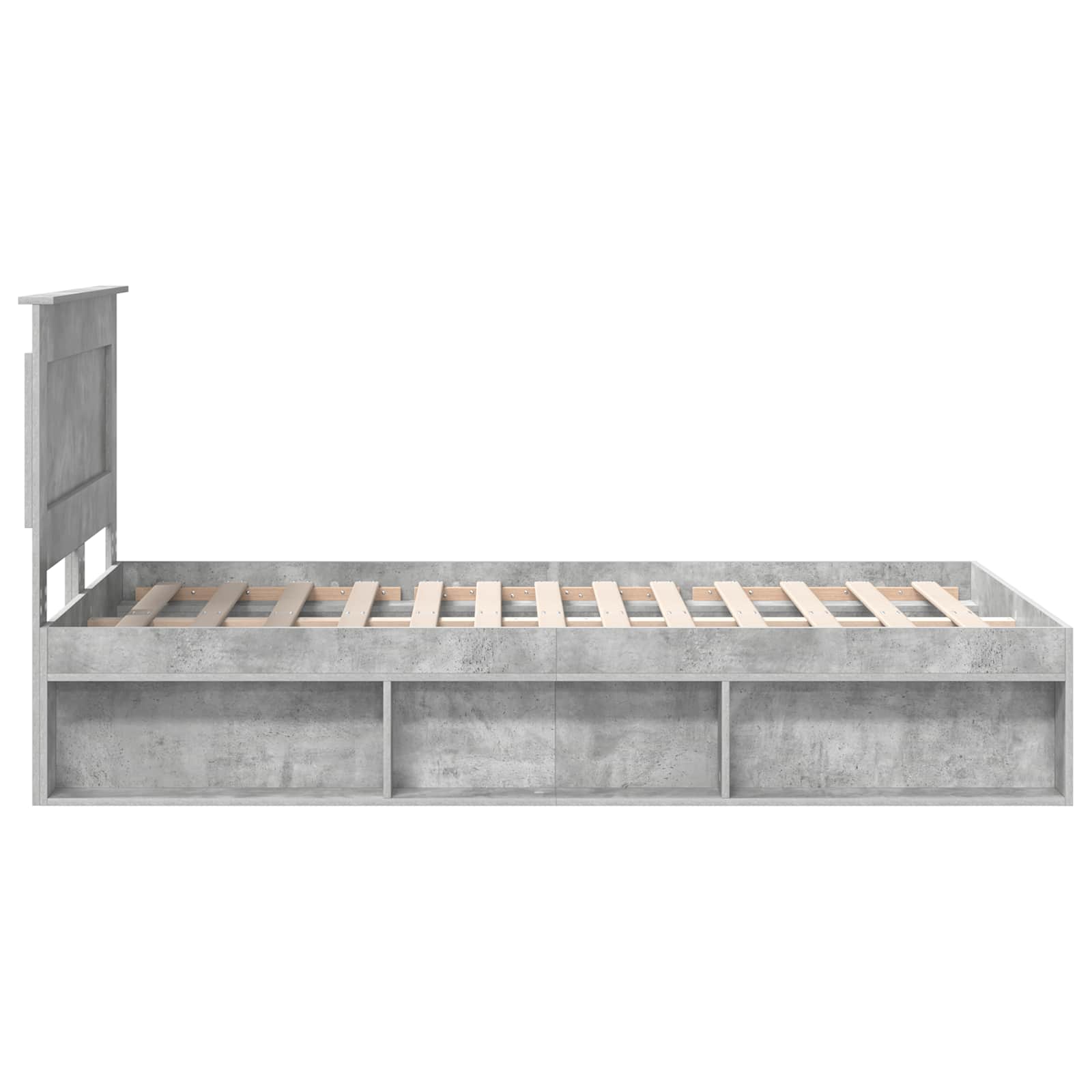 Struttura del letto Calcestruzzo 120 x 200 cm Pino massello | homemem39