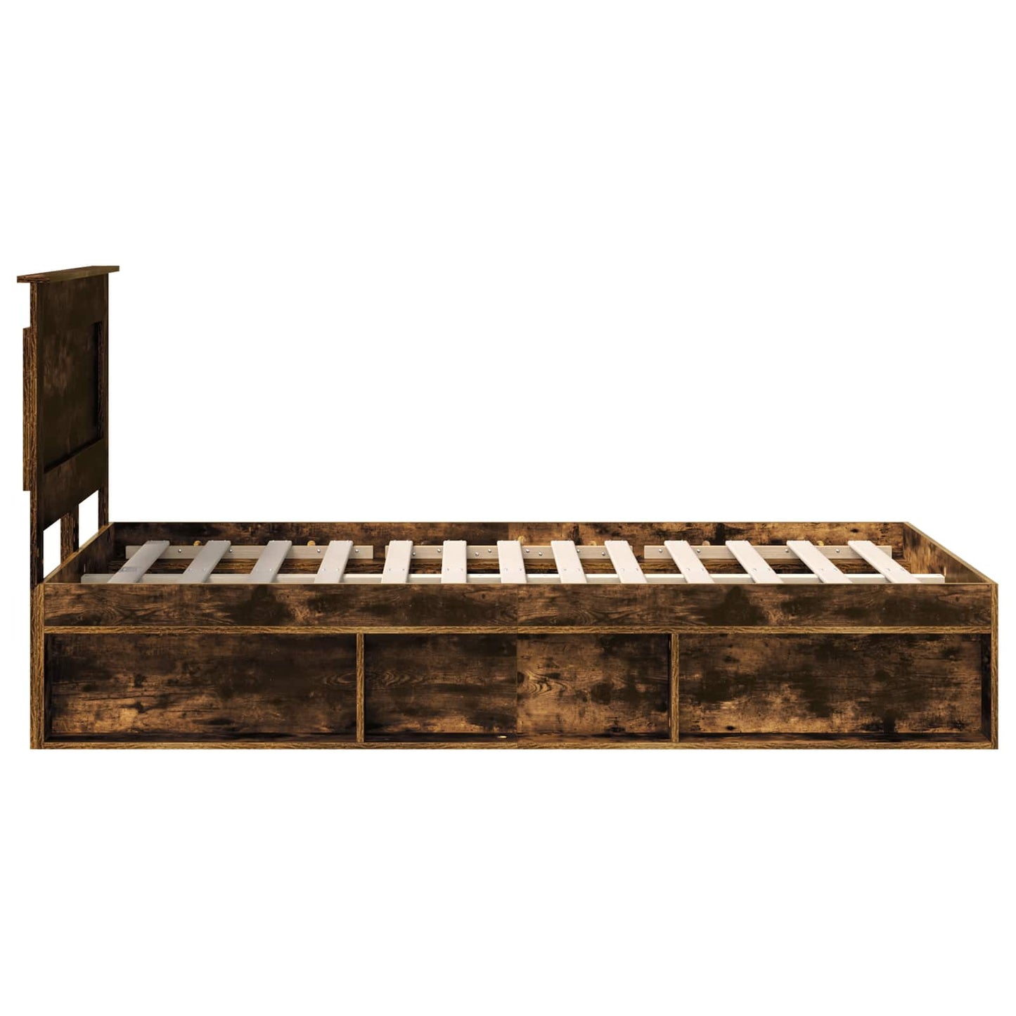 Struttura del letto Rovere fumé 120 x 200 cm Pino massello | homemem39
